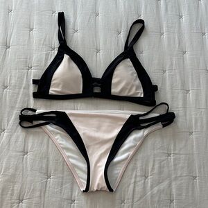 Stylish Black and White Bikini Set